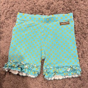 Matilda Jane Turquoise Shorts with Yellow Dots
